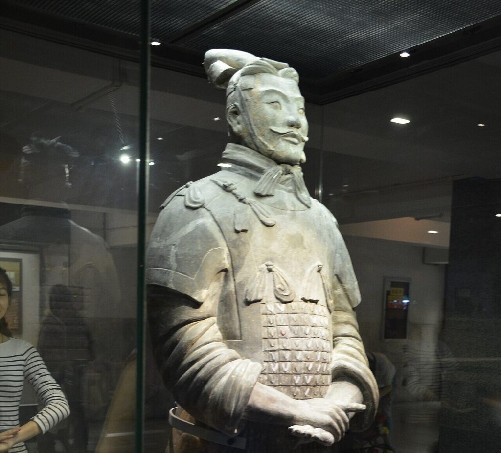 Terracotta soldier sculpture